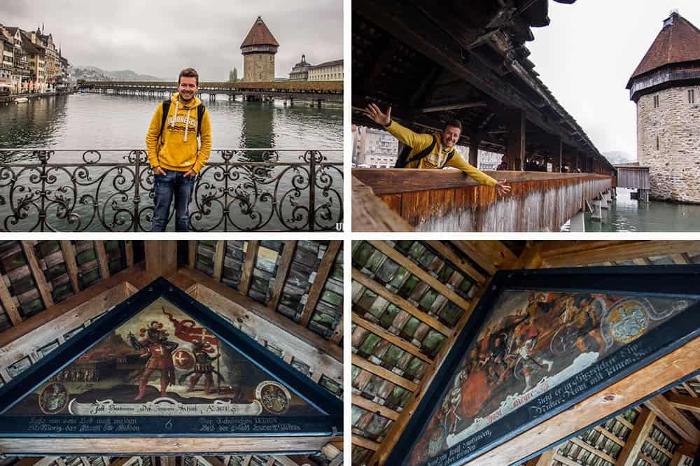 Lucerna, Chapel Bridge, Suíça - Um Viajante