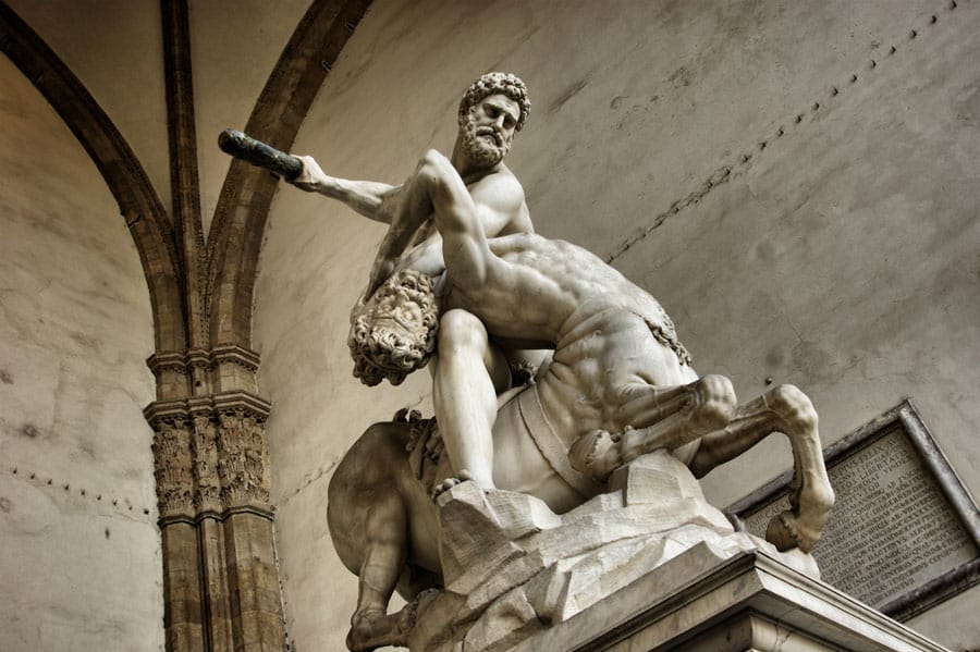 Escultura na Piazza della Signoria - Florença, Itália