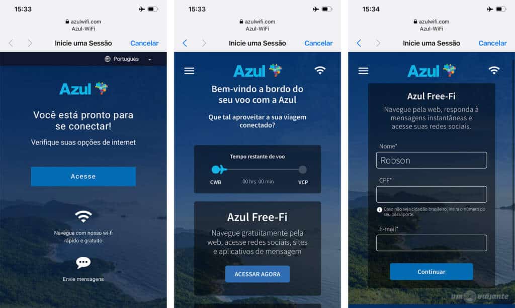 Wi-Fi Gratuito Azul e Entretenimento