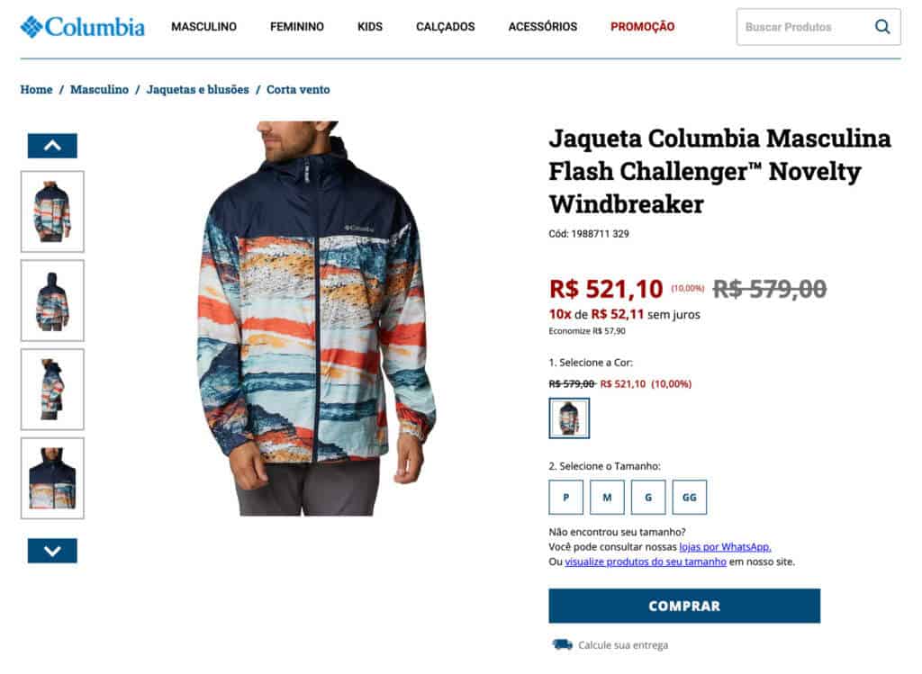 Cupom de desconto Columbia Sportswear - 10% off aqui!