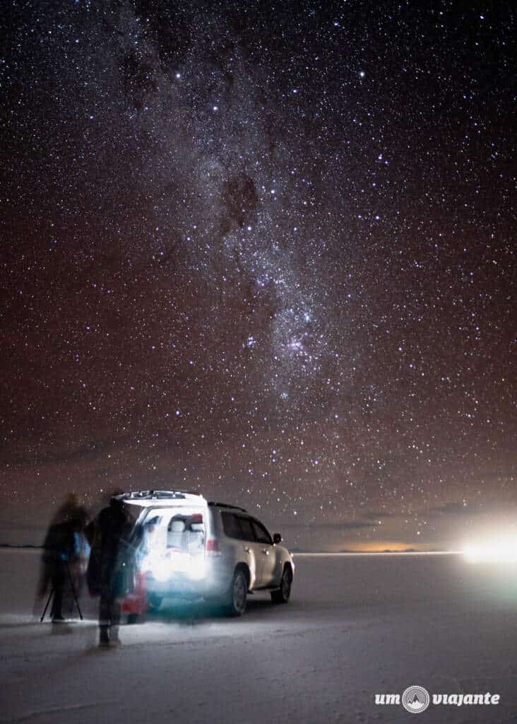 Fotos noturnas no Salar de Uyuni