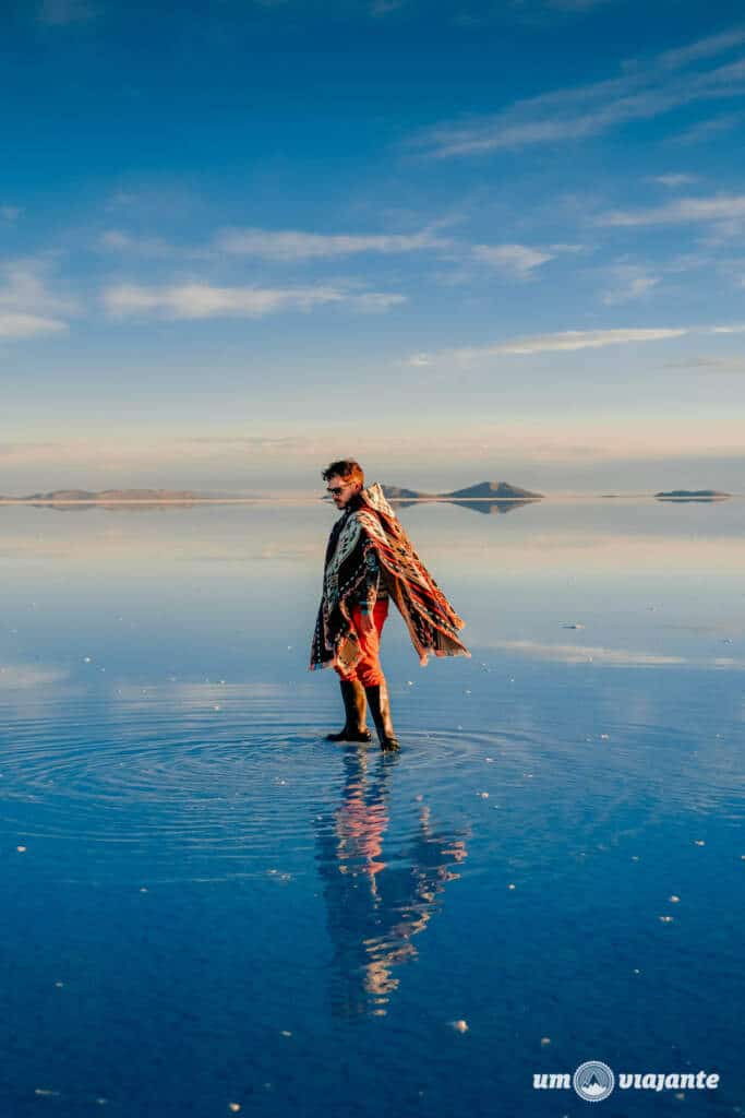 Estação seca e chuvosa no Salar de Uyuni