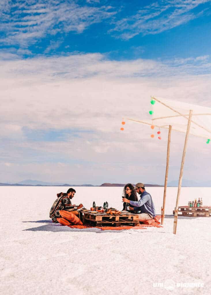 Almoço no Salar de Uyuni