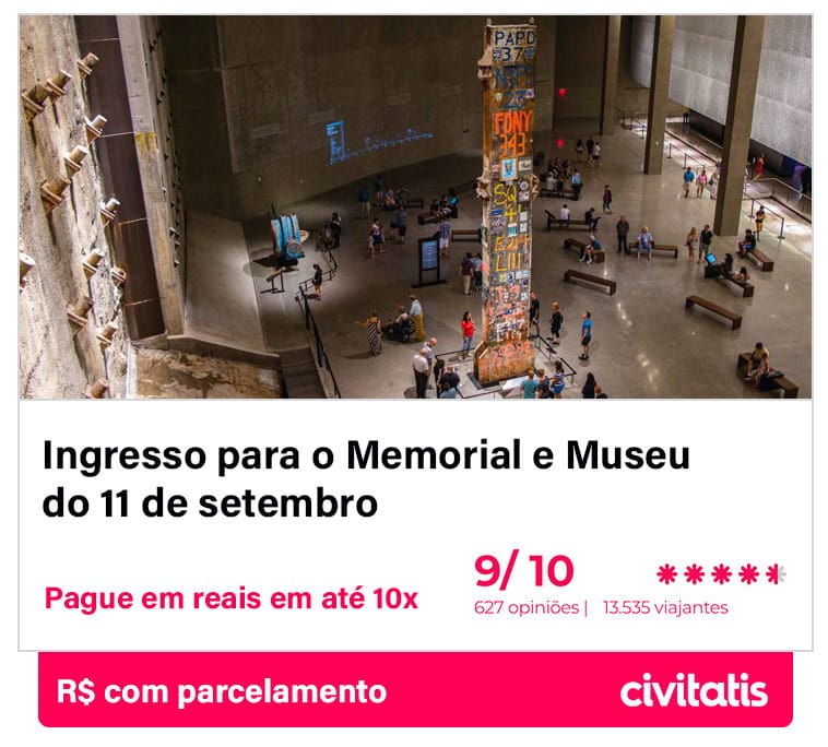 Memorial 11 de setembro em real parcelado