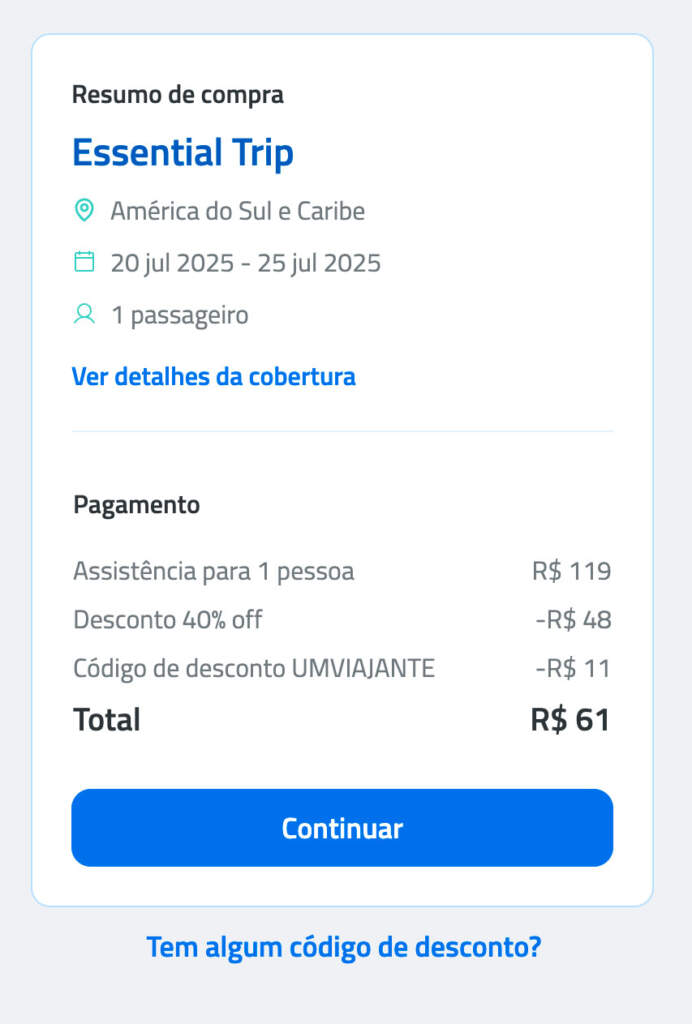 Quanto custa um seguro viagem para a Argentina?