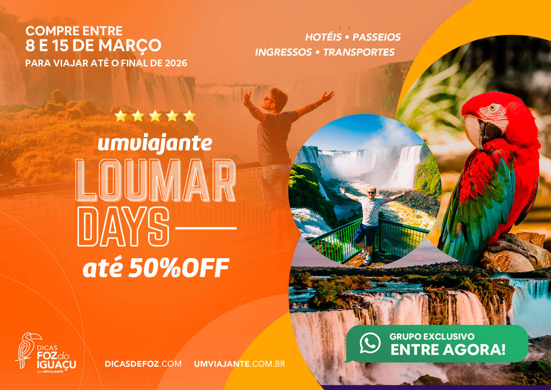 Loumar Days 2026: Descontos Foz do Iguaçu até 50%