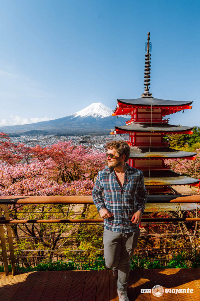 Chureito Pagoda na Florada das Cerejeiras - Passeio Monte Fuji