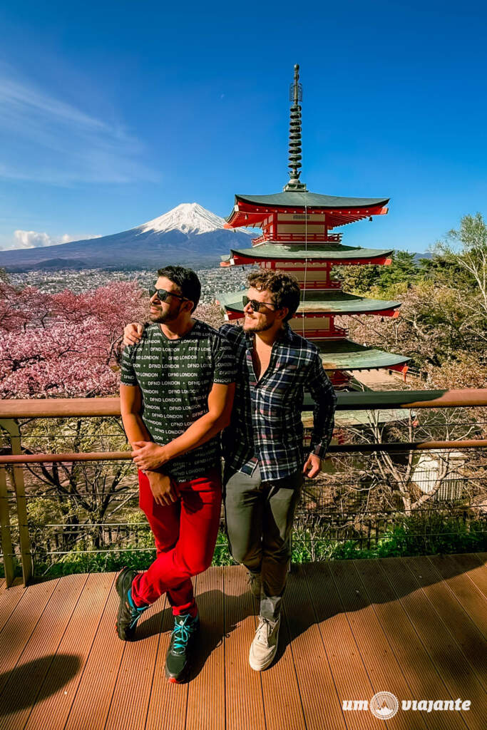 Chureito Pagoda na Florada das Cerejeiras - Passeio Monte Fuji